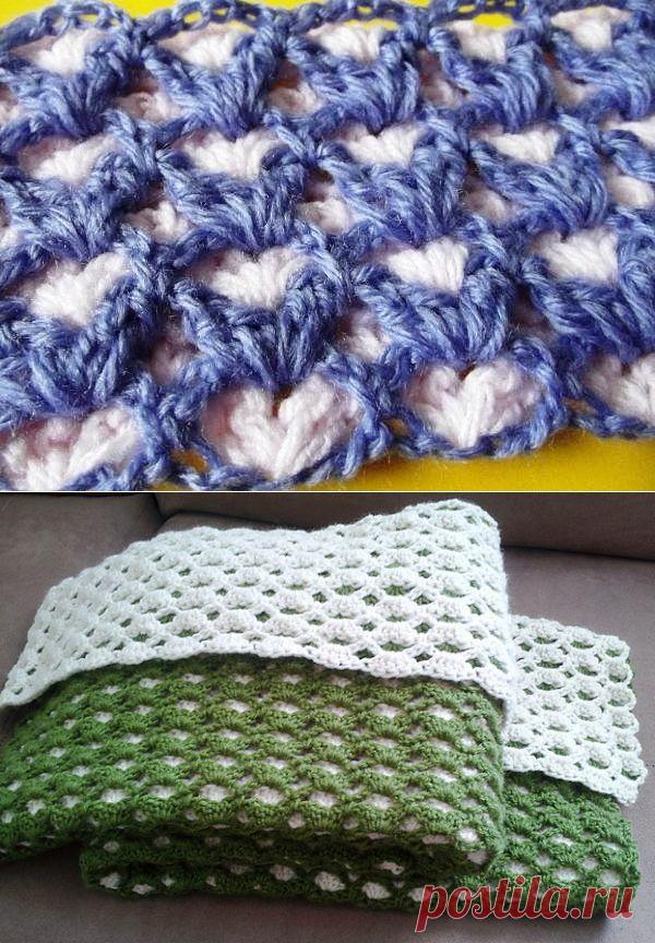 Пледы для внучат. МК узора.