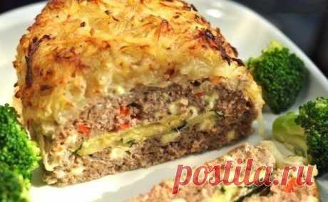 Запеканка из фарша с начинкой и в картофельной шубке / Райская пища