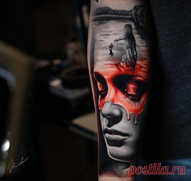ТАТУ-МАСТЕР MICHAEL CLOUTIER (ЧЕРНО-СЕРАЯ, ЦВЕТНАЯ, РЕАЛИЗМ, ТРЭШ ПОЛЬКА) | Tattoo-Voops | Яндекс Дзен