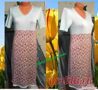 Платье получила новый заказ от любимой заказчицы из Москвы, она у меня сама подбирает пряжу, цвет и фасон, я только исполняю, было у много ей связанно, вот новенькое, связалось на одном дыхание ( не то что