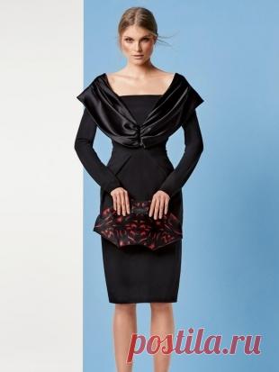 Платье с декольте и рукавами реглан - выкройка № 120 из журнала 5/2015 Burda – выкройки платьев на Burdastyle.ru