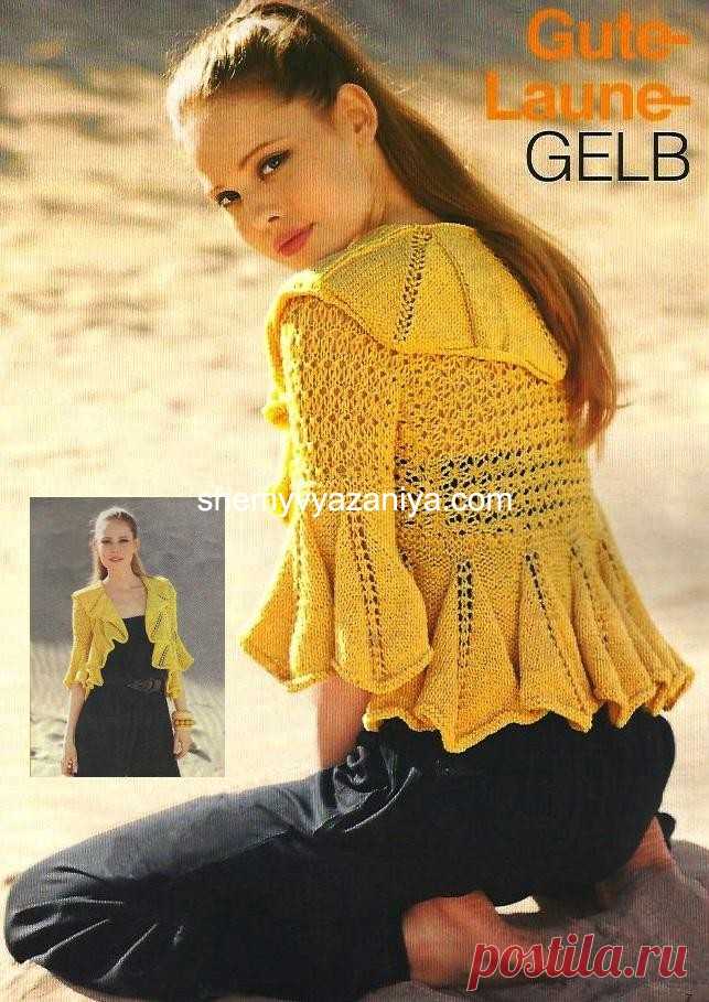 Ажурный жакет-болеро » Вязание для всей семьи