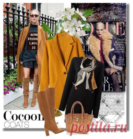 Пальто-кокон: 25 стильных образов | Trendy-u.ru