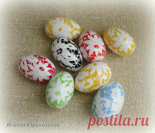 Декупаж - Сайт любителей декупажа - DCPG.RU | Пасхальное яйцо "Вышивка "Ришелье"