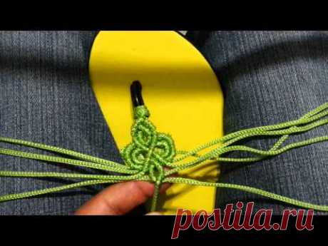Sandalias hechas con macrame - YouTube