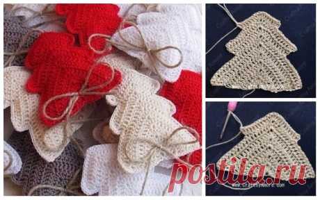 Crochet Christmas Tree Ornament Free Pattern Tutorial Crochet Christmas Tree Ornament Free Pattern Tutorial, 3D Christmas Tree, Christmas Tree Softie