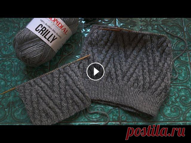 Двухсторонний теневой зигзаг спицами ⚔ Double-sided zigzag knitting pattern Универсальный двухсторонний узор спицами с эффектом кос оформленных в зиг-зиг Набрать количество петель кратно 18+1+2 петли. Вязать по схеме: Повторят...