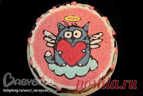 Украшение торта: шоколад+взбитые сливки. Подробный фото-МК! - Сообщество «Кулинарное сообщество» / Кулинария