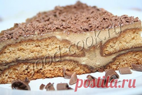 Хорошая кухня - многослойный чизкейк с овсяными печеньями. Кулинарная книга рецептов. Салаты, выпечка.