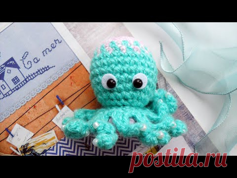 МАСТЕР-КЛАСС: ОСЬМИНОГ вязаный крючком 🐙. Амигуруми. Вязаная игрушка. Первый раз ввязывала бусинки😉.