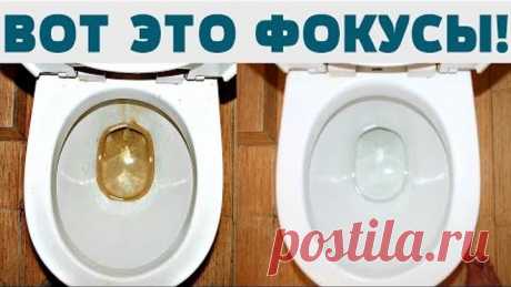 СВЕРХМОЩНЫЙ СПОСОБ ! Как очистить УНИТАЗ от ИЗВЕСТКОВОГО НАЛЕТА и МОЧЕВОГО КАМНЯ