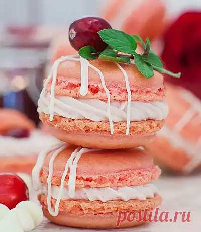 Рецепт макарун с клюквой и шоколадом