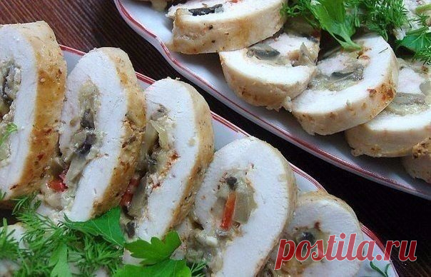 КУРИНЫЕ РУЛЕТИКИ С ГРИБАМИ  / Удивительная еда!