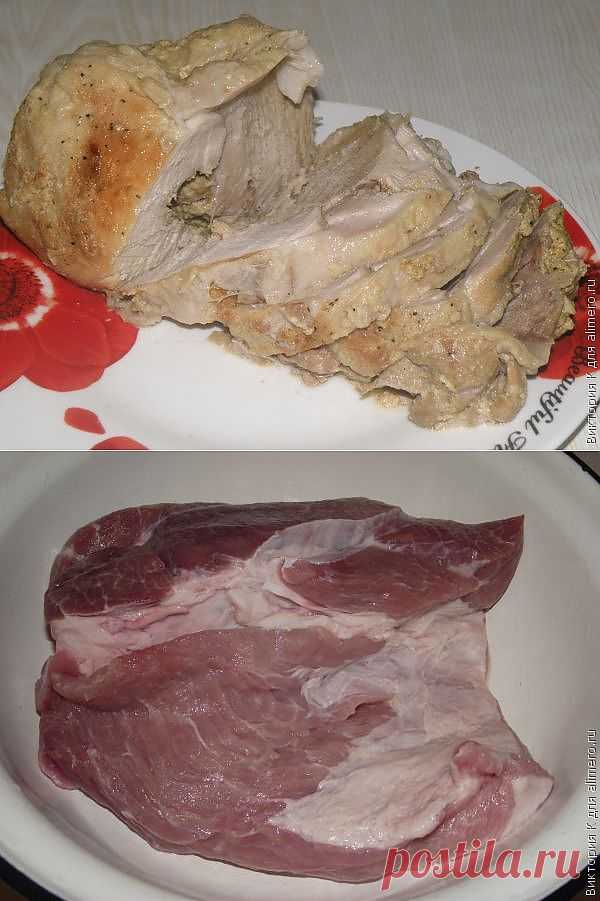 Мясо в чесночно-горчичном маринаде.