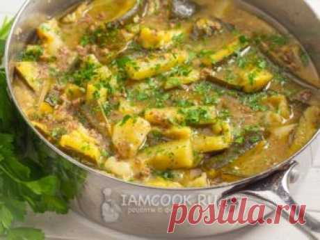 Кабачки с фаршем и картошкой (айнтопф) — рецепт с фото Кабачки с фаршем и картошкой - вкусный и сытный, но не очень калорийный айнтопф (блюдо, находящееся по консистенции между первым и вторым).