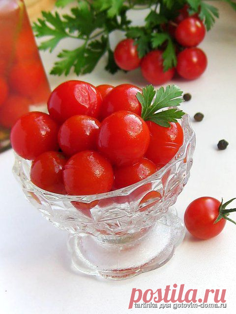 Пикантные маринованные помидоры-черри &bull; Помидоры, болгарский перец