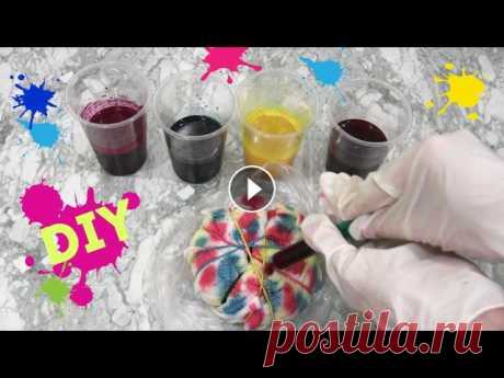 Как сделать футболку Тай-Дай ❤ Tie - Dye/При помощи СУХИХ КРАСИТЕЛЕЙ Я не думала, что при помощи простых сухих красителей можно покрасить футболку в технике #Tie - Dye. Смотрите видео до конца и увидите что у меня получ...