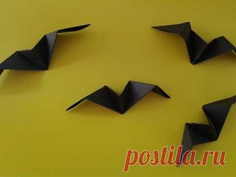 origami Bat оригами летучая мышь