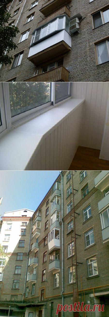 Остекление балкона с выносом, вынос остекления, балкон с выносом