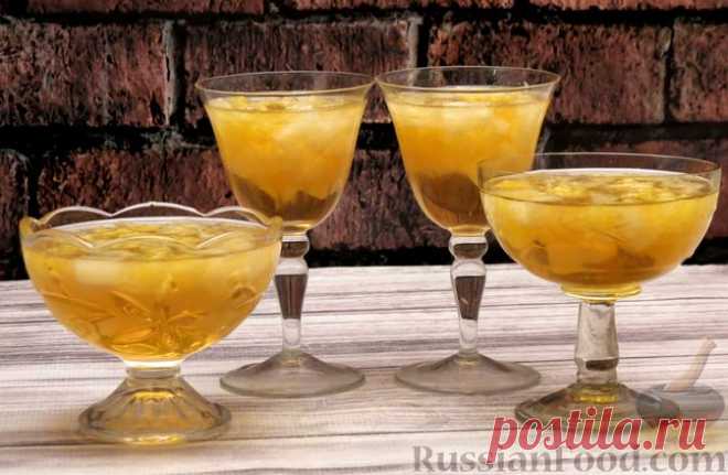 Рецепт: Желе из шампанского с апельсинами и ананасами на RussianFood.com