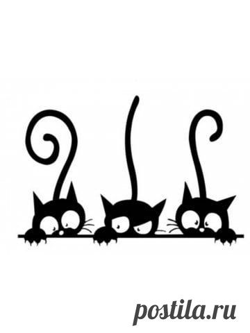Коты, кошки, котята - вся эта красота может поселиться в виде рисунка или аппликации на Вашей сумке! Идеи и шаблоны! | Юлия Жданова | Дзен