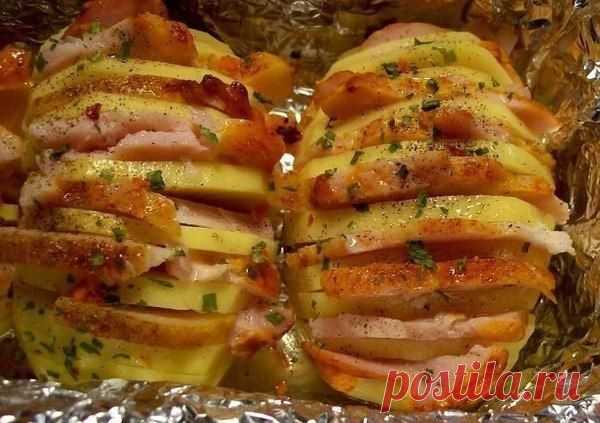 КАРТОШКА-ГАРМОШКА. Очень вкусно, быстро и просто! | Банк кулинарных рецептов