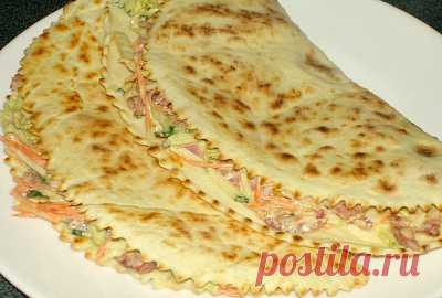 Лепешка с начинкой/Сайт с пошаговыми рецептами с фото для тех кто любит готовить