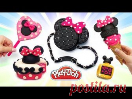 Play Doh Minnie Mouse Set. DIY How to Make Disney Stuff
