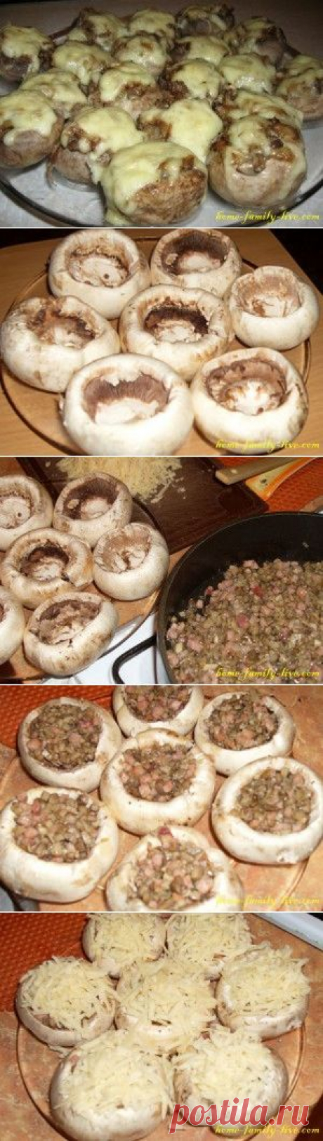 Шампиньоны фаршированные - Кулинарные рецептыКулинарные рецепты