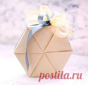 Как упаковать шестиугольную коробку - Подарки своими руками