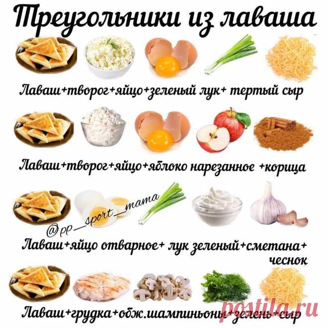 Начинки для конвертиков из лаваша на завтрак