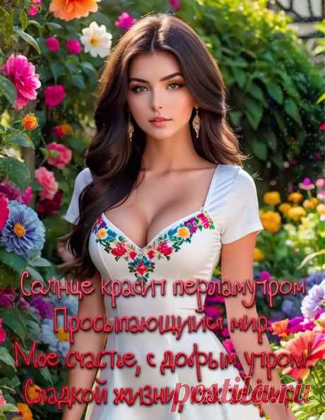 Открытка доброе утро позитивная с пожеланием