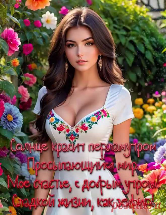Открытка доброе утро позитивная с пожеланием