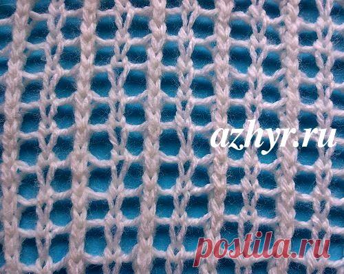 Ажурный сетчатый узор | АЖУР - схемы узоров