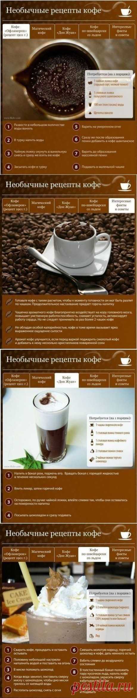 Необычные рецепты кофе