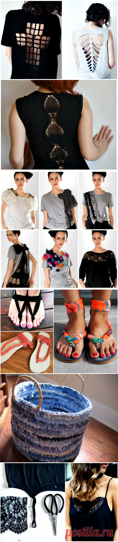 15 замечательных идей по переделке старых футболок