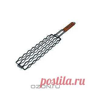 Решетка-гриль Sausage Grill  - выполнена из пищевой нержавеющей стали с антипригарным покрытием и дерева. Решетка предназначена для запекания сосисок, колбасок, шпикачек. В решетку помещается 8 сосисок.