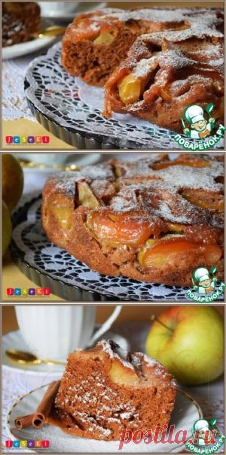 Перевернутый яблочный кекс в мультиварке - кулинарный рецепт