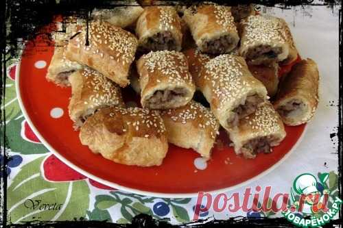 Мясные мини-пирожки из слоеного теста – кулинарный рецепт