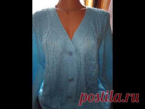 Женская кофта на весну-лето большого размера.#мастеркласс #красивыйузор #вязание #knitting #лучшее - YouTube