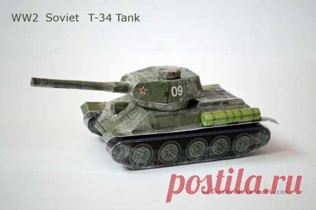 [REQ] WW2 Soviet T-34 Tank Papercraft 1 +DOWNLOAD A small papercraft I've made for this awesome tank.It's the model found here: prmodels.webnode.cz/products/t&hellip; However,that's a 1:100 scale model and has 5cm in length.What I did is that I do...