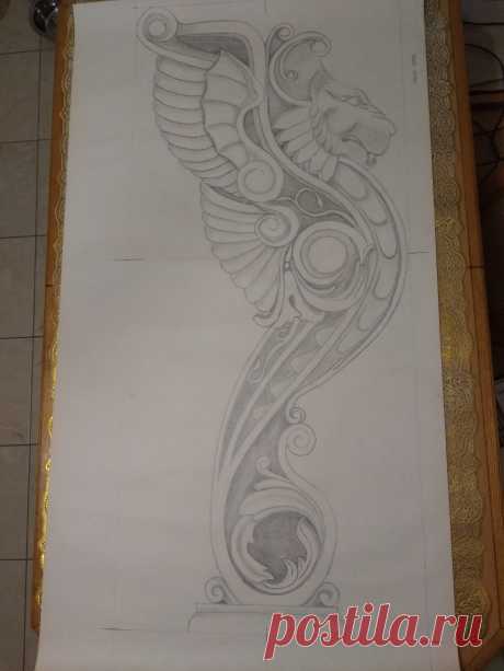 Шаблон для поручня на лестницы, работа Рашкована Александра