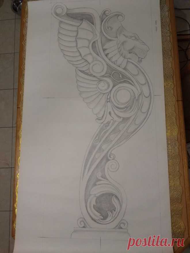 Шаблон для поручня на лестницы, работа Рашкована Александра