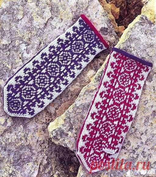 Носки и варежки -жаккард.