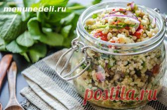 Булгур с красной фасолью и овощами / Меню недели