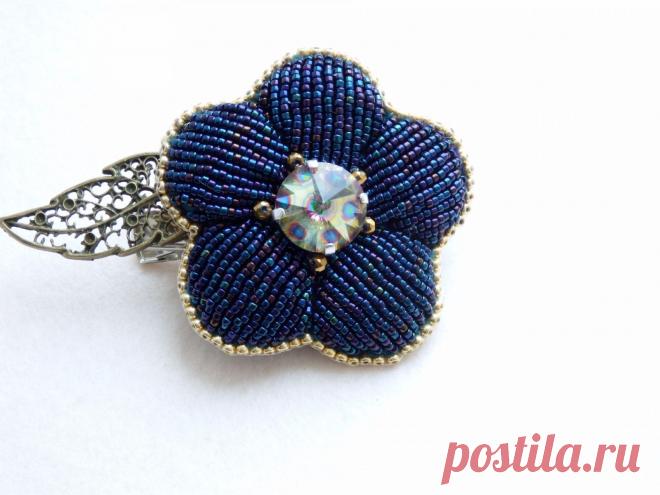 брошь-заколка | biser.info - всё о бисере и бисерном творчестве