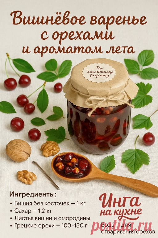 Вишнёвое варенье без косточек.
