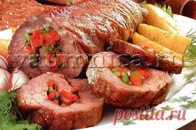 Рецепт мясного рулета в духовке
