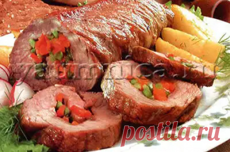 Рецепт мясного рулета в духовке