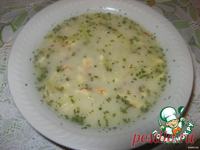 Сырный суп с сырной лапшой – кулинарный рецепт